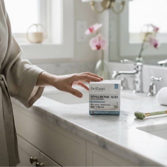 Delfanti Milano Hyaluronic With Peptides Day Cream 1.7 oz/ 50mL Made in Italy - Picture 5 of 7